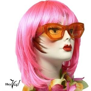 Orange Day Glo Fashion Sunglasses - Look Cool in Retro Shades - Hey Viv